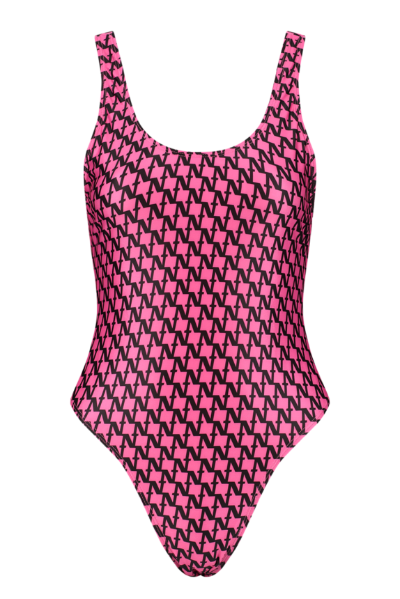 NIKKIE FLASH N ALL OVER SWIMSUIT HOT PINK
