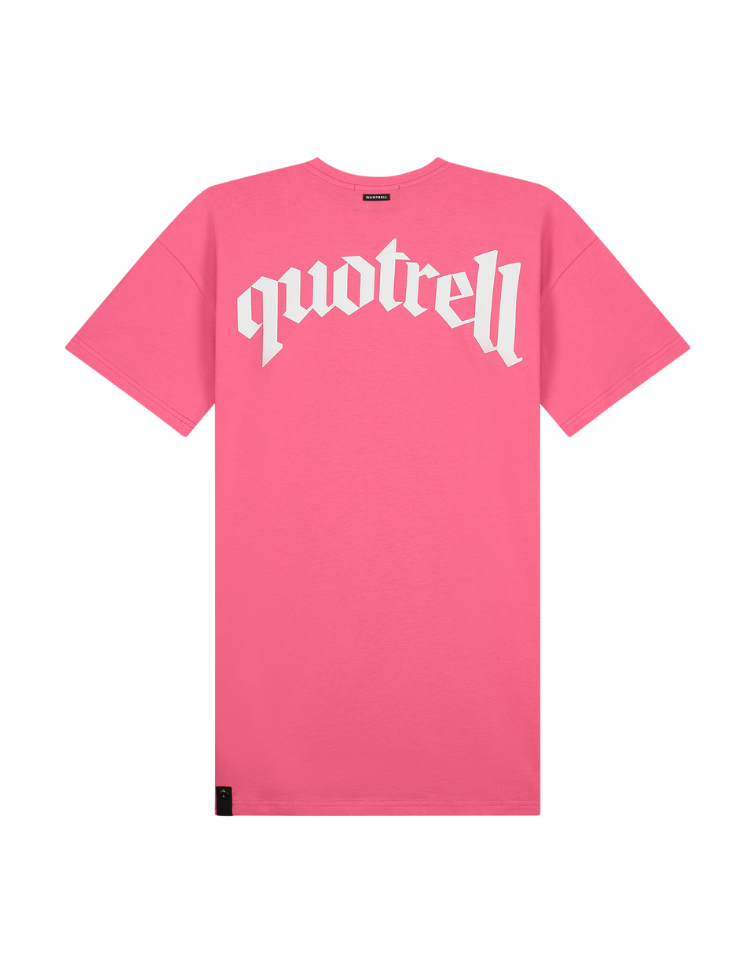 QUOTRELL WING T-SHIRT DRESS PINK/WHITE