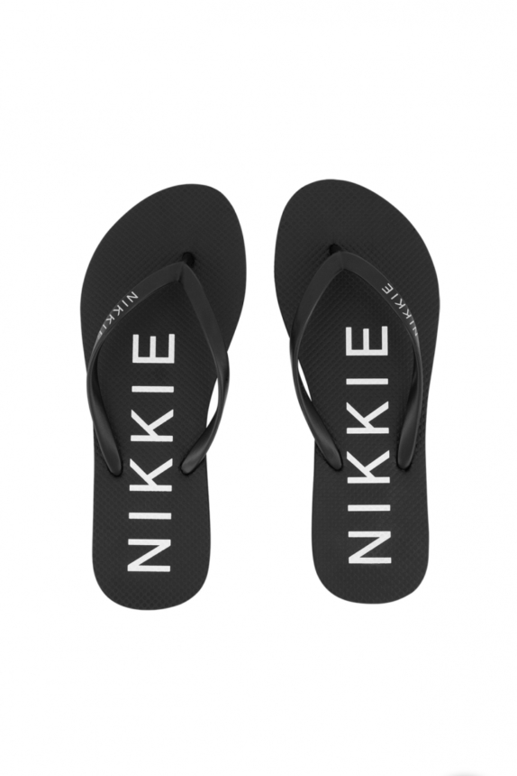 Nikkie slippers zwart logo