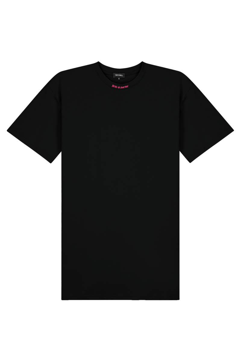 Quotrell wing t shirt Dress BLACK PINK