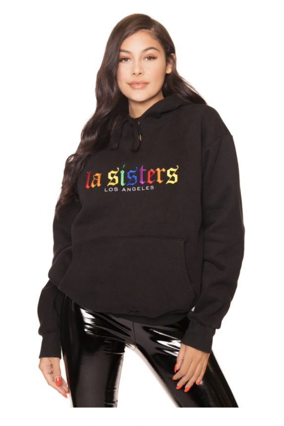 LA SISTERS Rainbow hoodie New