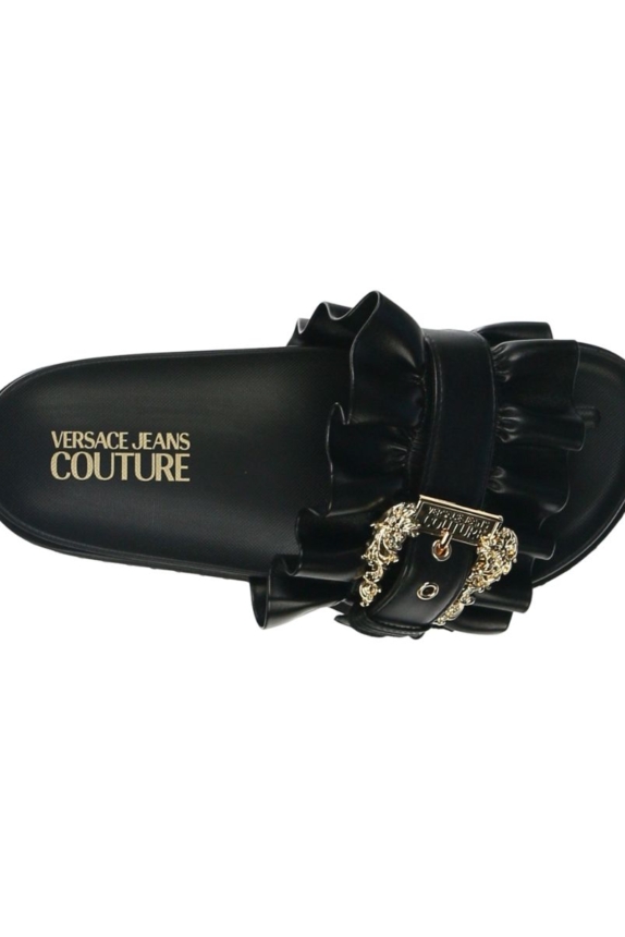 versace jeans couture slipper black