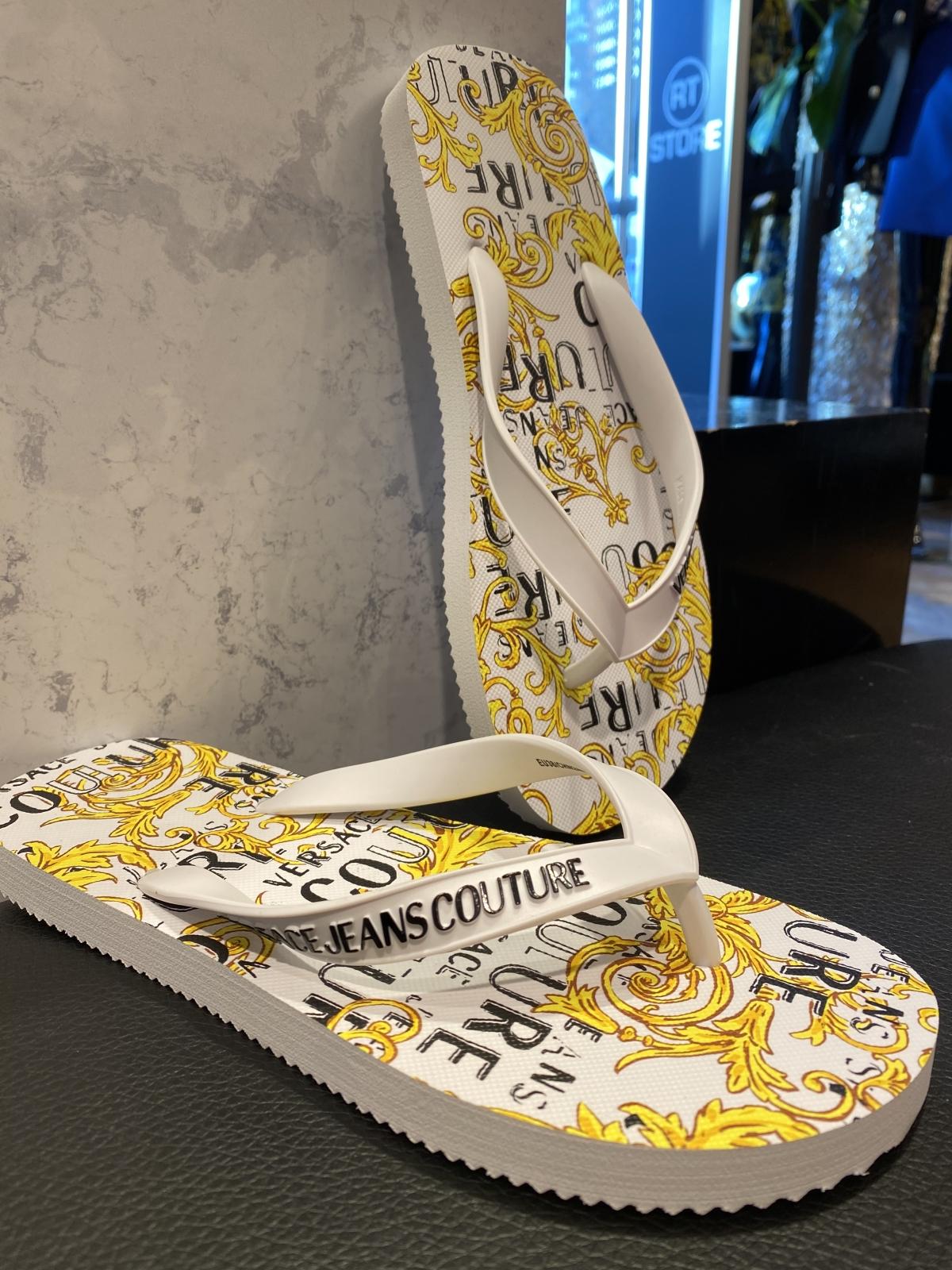 VERSACE JEANS COUTURE TEENSLIPPERS WHITE