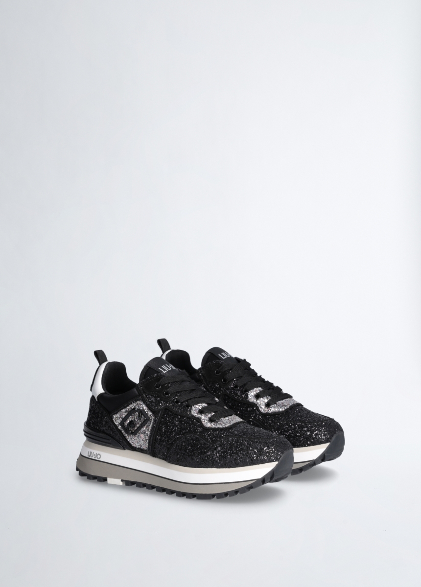 LIU JO Platform sneakers with glitter
