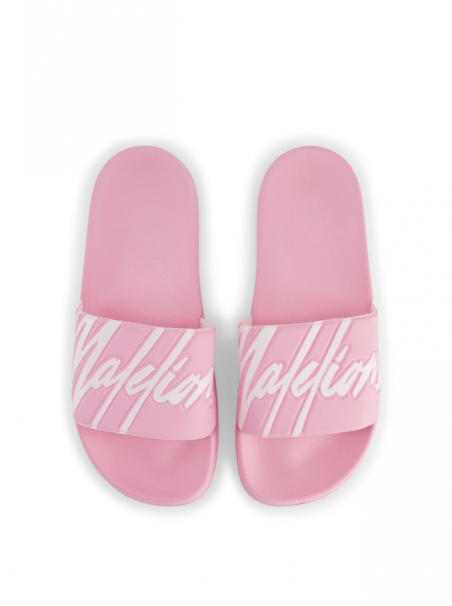 MALELIONS DAMES SLIPPERS PINK WHITE