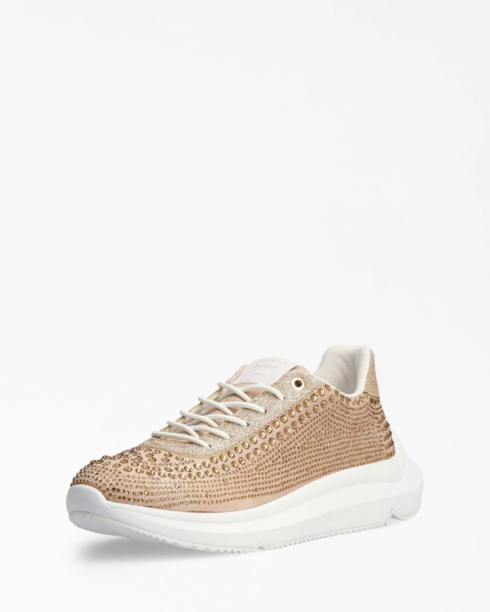 GUESS GLITTERS GOLD SNEAKERS