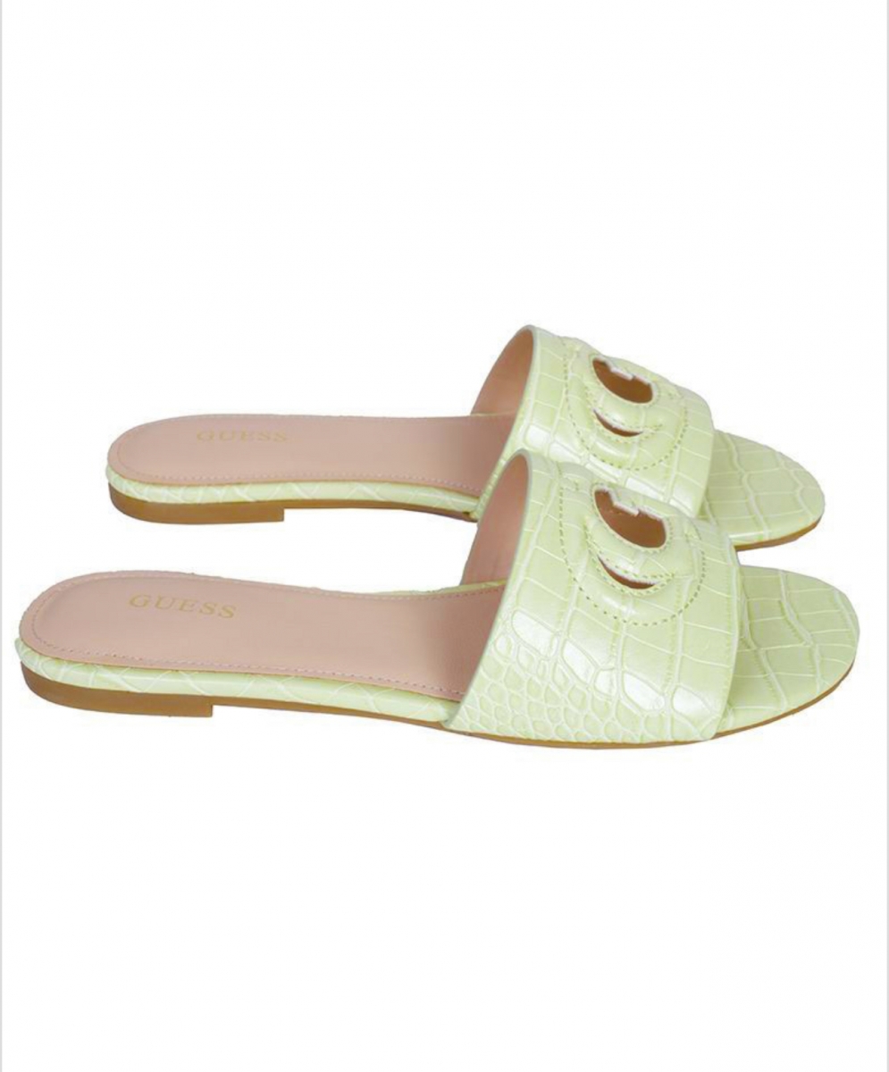 GUESS SLIPPERS LIME GROEN