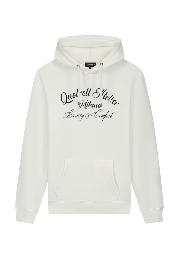 QUOTRELL ATELIER MILANO CHAIN HOODIE OFF WHITE/WHITE