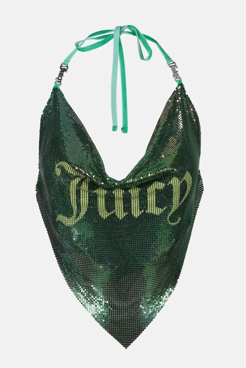 JUICY COUTURE CHAINMAIL TOP GREEN