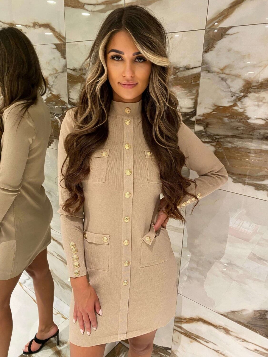 KELLY DRESS TAUPE