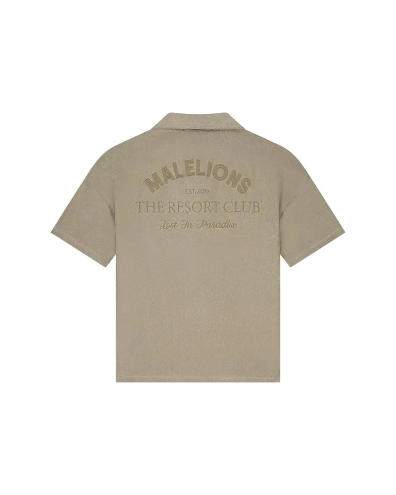 MALELIONS WOMEN TERRY PARADISE SHIRT – TAUPE