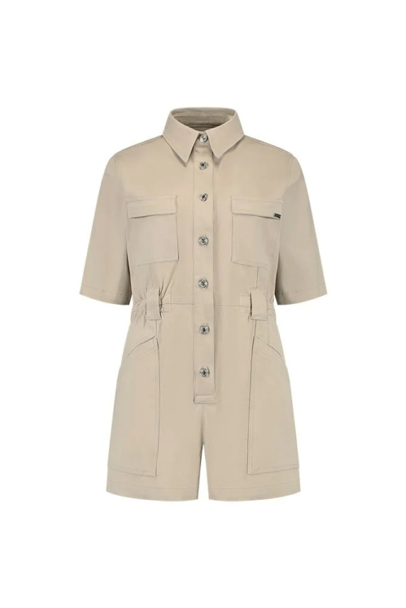 MALELIONS WOMEN CARGO PLAYSUIT CLAY