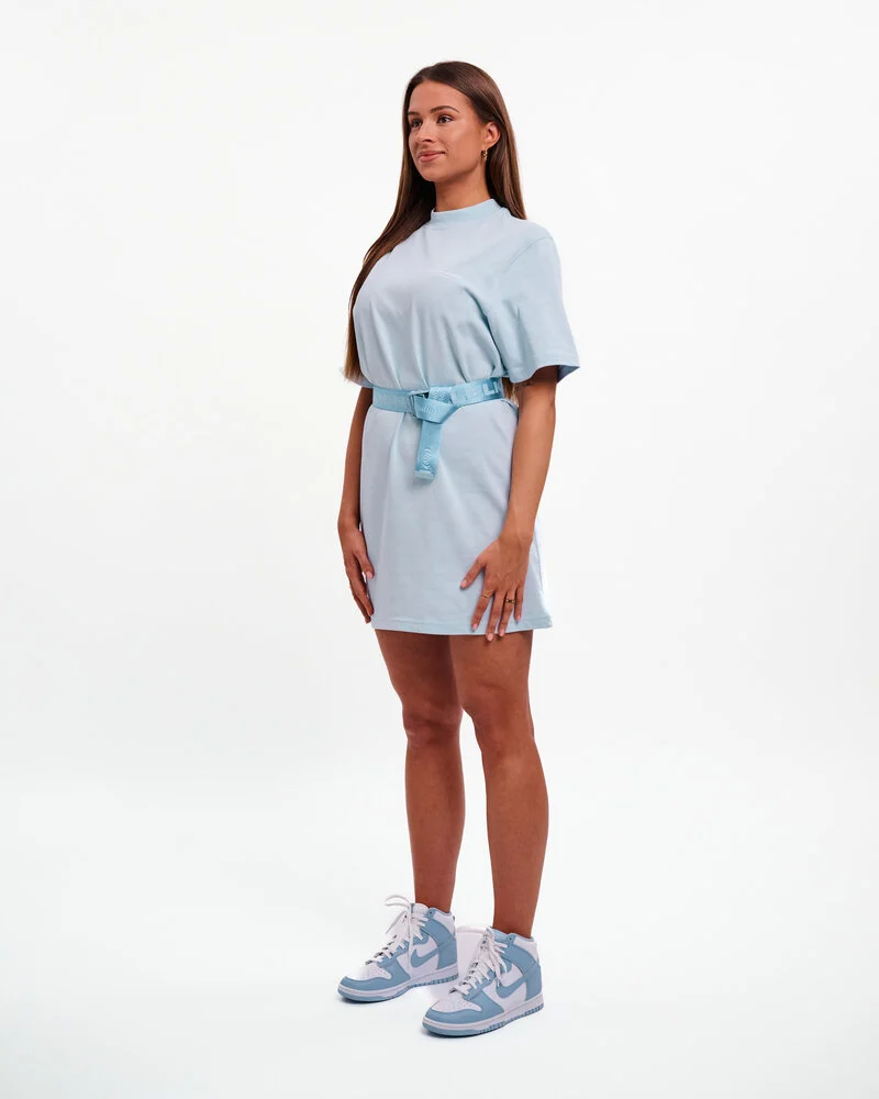 MALELIONS WOMEN MEMBERS T-SHIRT DRESS ICE BLUE