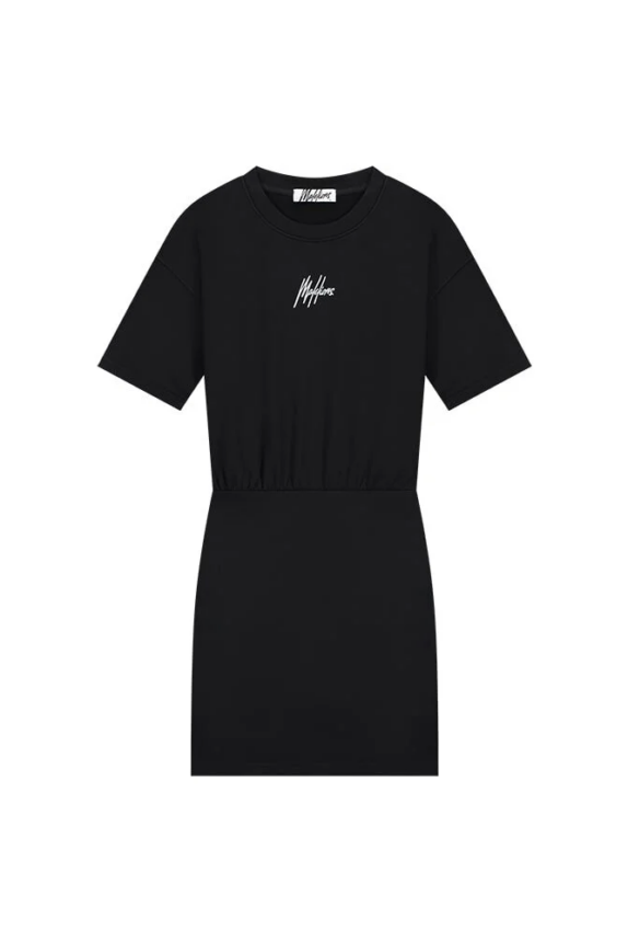 MALELIONS WOMEN LUNA T-SHIRT DRESS BLACK WHITE