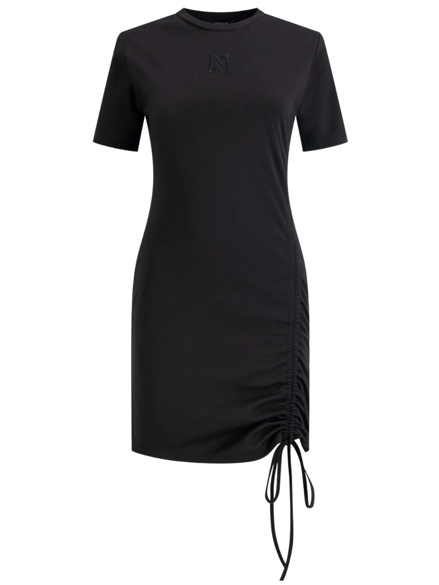 Nikkie Ruched Jersey Dress Black