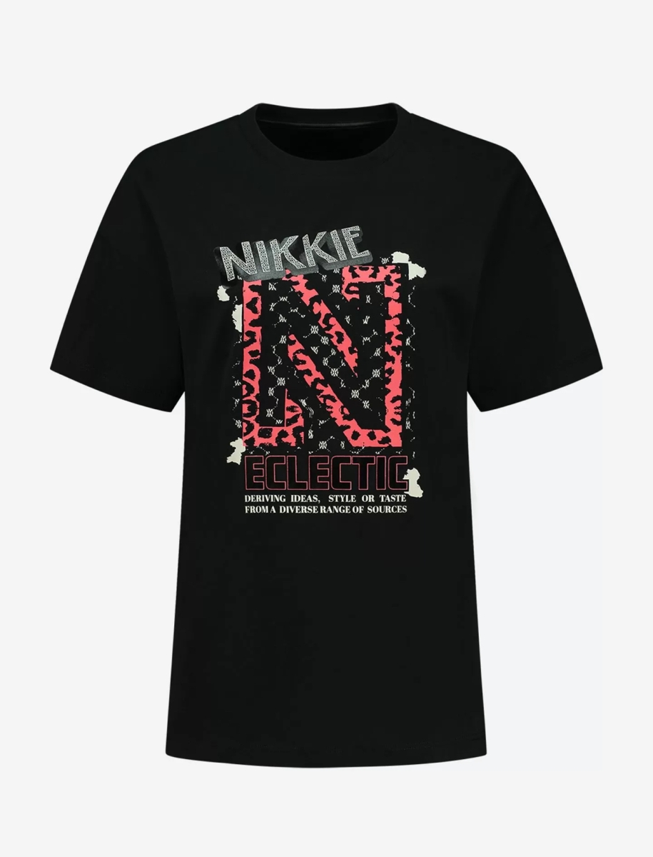 NIKKIE ECLECTIC T-SHIRT BLACK