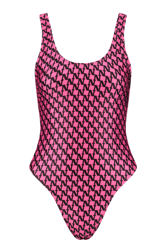 NIKKIE FLASH N ALL OVER SWIMSUIT HOT PINK