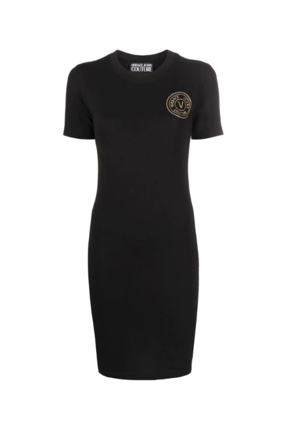 VERSACE Couture Dress Vestiti Black + Gold