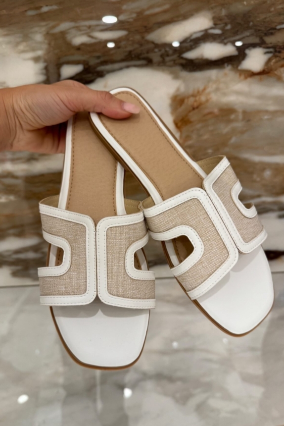 INSPIRED SLIPPERS DAIS CREME