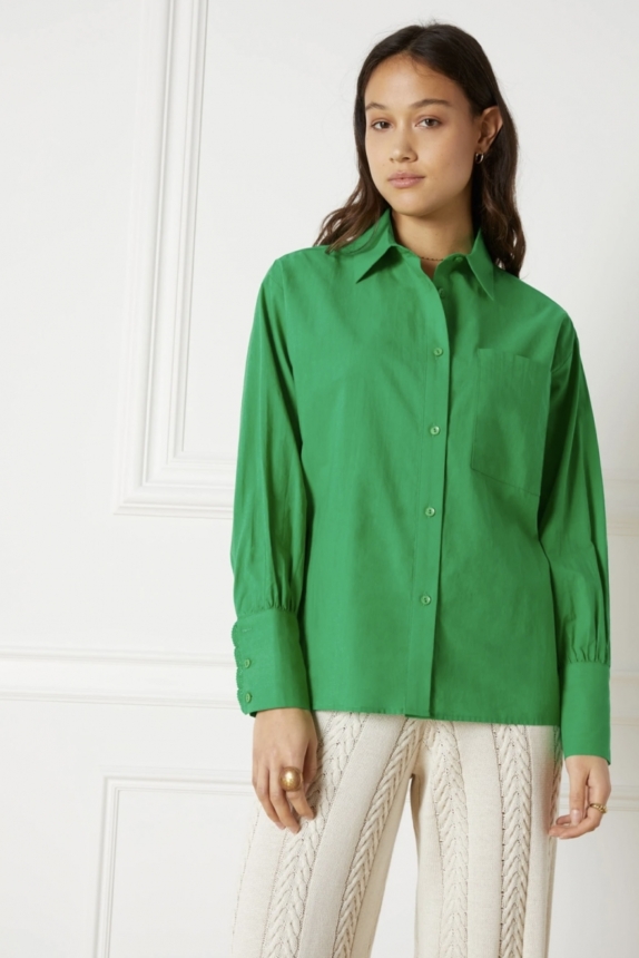 REFINED DEPARTMENT BLOUSE GREEN