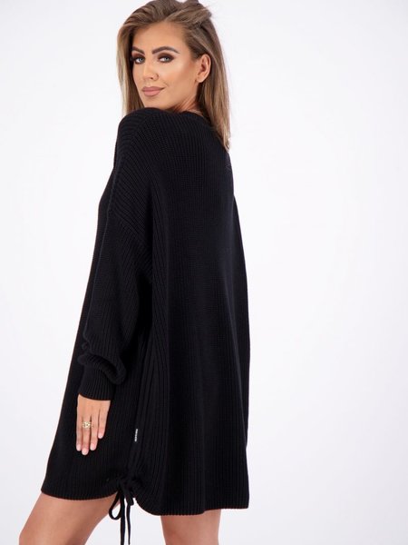 REINDERS SWEATER OVERSIZED WITH CORD TRUE BLACK