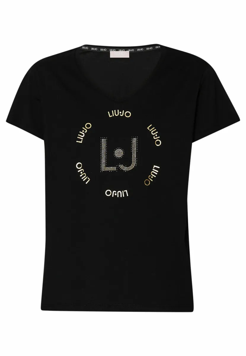 Liu Jo Jeans WITH LOGO AND GEMSTONES T-shirt print