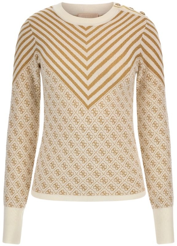 GUESS RENEE SWEATER WIT/GOUD