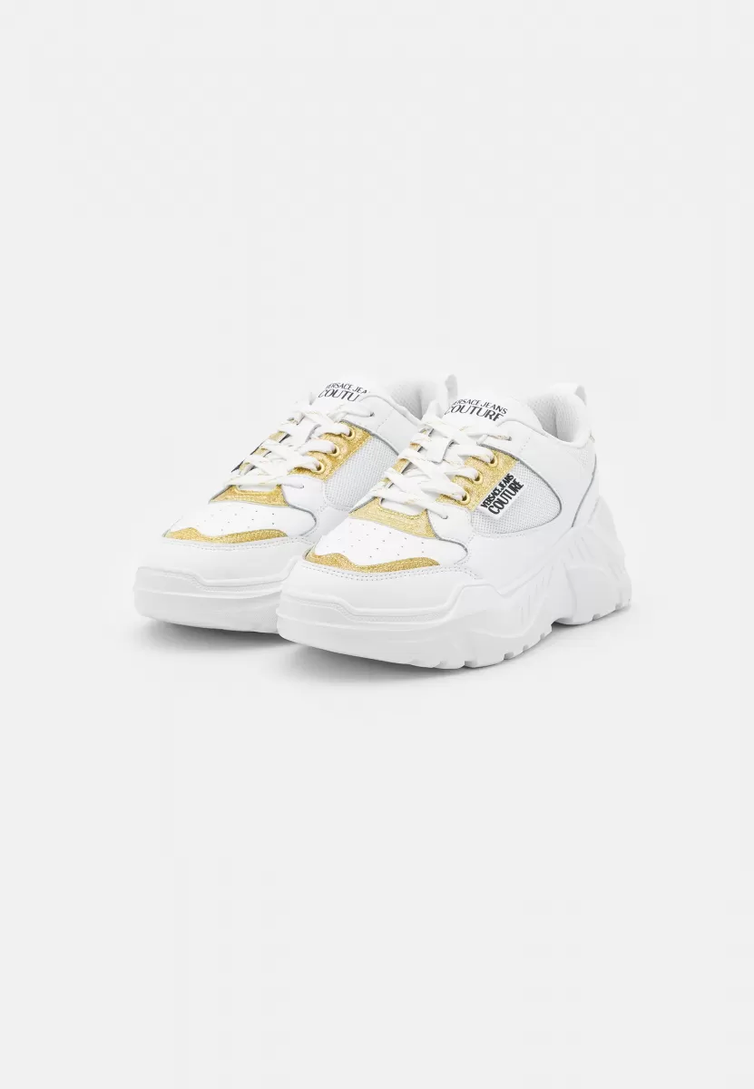 VERSACE JEANS COUTURE SNEAKERS WHITE GOLD